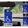 lofrcin 2 PCS Handicap Placard Holder for Auto, Ultra Transparent