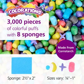 Colorations 3D Building Puffs & Shapes - 3008 Pieces