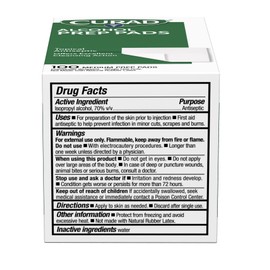 CURAD Medium 2-Ply Sterile Alcohol Prep Pads, Essential for First Aid Kits, 100/Box, Pack of 30