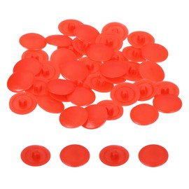 sourcing map 100PCS Screw Cap Covers, 12mm Waterproof Plastic Screw Decorative Caps for Phillips Cam Lock Nuts Self-Tapping Screws, Red