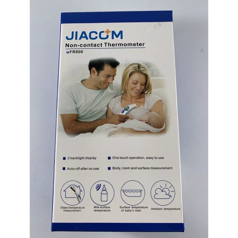 JIACOM NON-CONTACT THERMOMETER FEVER PROMPT BODY TEMPERATURE MULTIPLE USE-WHITE