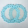Antique Lace Wind Vinyl Coasters Clear x Blue Diameter 100 mm