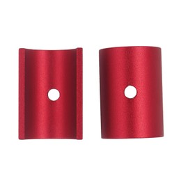 Ieron 1Pair Bike Handlebar Shim 25.4mm to 31.8mm Bicycle Handlebar Stem Aluminum Alloy Clamp Stem Shim Adapter Conversion Cycling Parts Components,Red