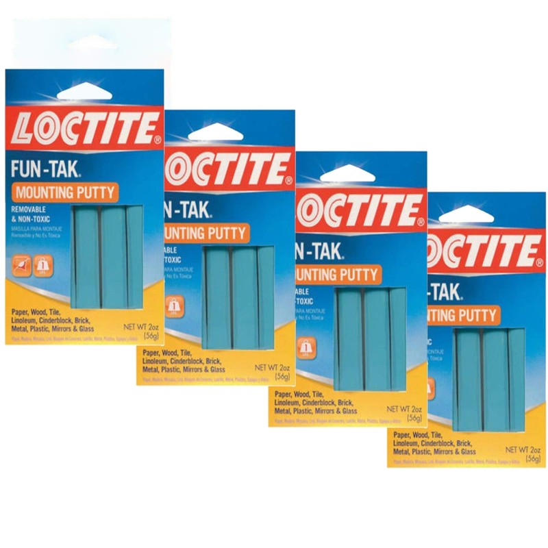 Loctite Fun-Tak Mounting Putty 2-Ounce (1087306) - 4 Pack