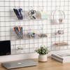 AceOrbit 6 Pack Grid Wall Bins with Hooks, Clear Plastic