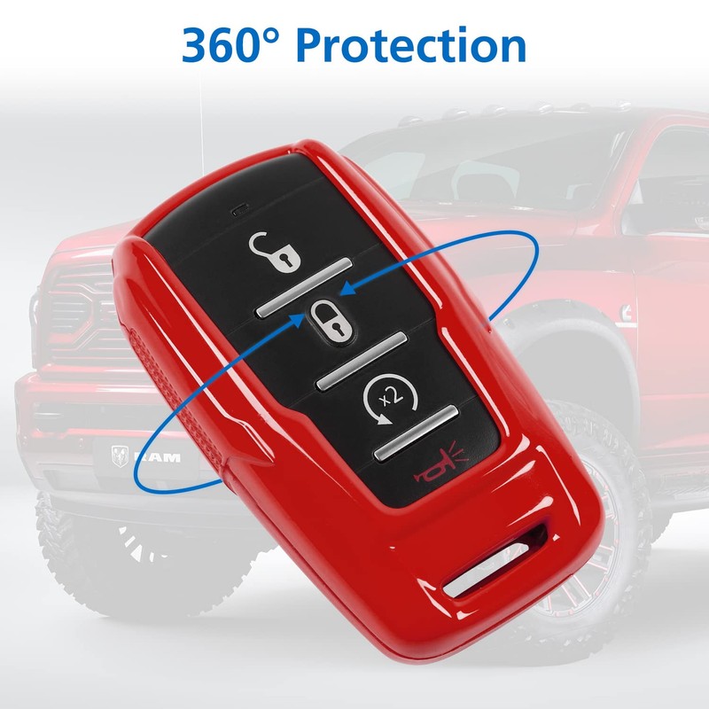 SQQP ABS Key Fob Cover for 2018-2023 Dodge RAM 1500