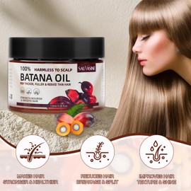 Batana öl für Haare -120ml, Organic Hair Growth Oil, Batana Oil for Hair Mask, Haarwachstum öl zur Reparatur von Trockenem, Verbessert die Ausstrahlung von Haar, Geeignet für alle Haartypen (1pc)