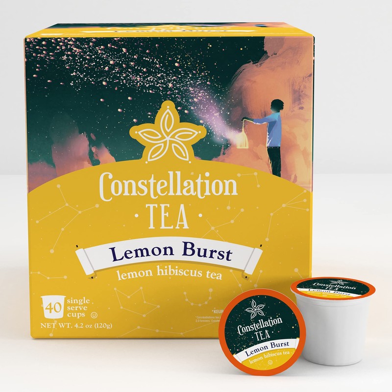 Constellation Tea Lemon Hibiscus Tea Pods Compatible with K Cup