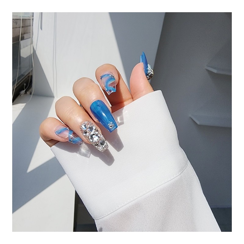 Blooming mauve handmade nails - Ballerina L / 블루밍 모브