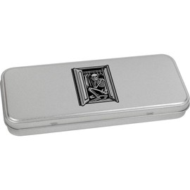 Azeeda 'Skeleton In The Closet' Metal Hinged Stationery Tin/Storage Box (TT00250138)