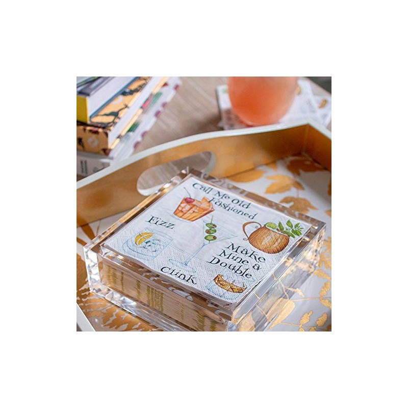 Caspari Cocktail Hour Paper Cocktail Napkins - 20 Per Package