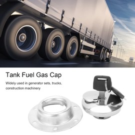 Restokki Tapas de Gas de Bloqueo, Tapas de Gas de Combustible de Tanque, Tapas de Combustible Redondas con Juego de Juntas de Llave para Pieza de Repuesto del Grupo electrógeno