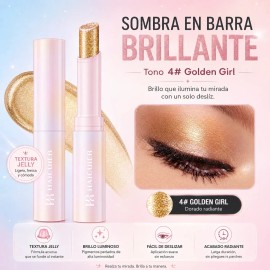 Sombra En Barra Dorada Glitter Para Ojos Haculier