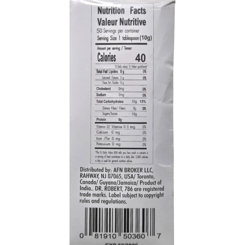 Dr. Robert Glucose Powder 17.6 oz 786 Pure & Natural