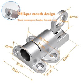 Xinlon Pack of 2 Spring Latch Automatic Locking Door Bolt with Screws, Spring Latch Lock Spring Lock, Automatic Door Latch for Windows, Wooden Doors, Cabinet Doors