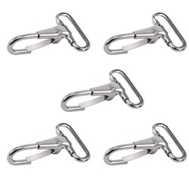 Amadget 5 Pcs Stainless Steel Bimini Strap Snaps Hooks for 1" Straps, Bimini Top Boat top