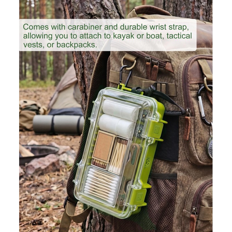 Uxwuy Waterproof Dry Box Protective Hard Case - Olive Green