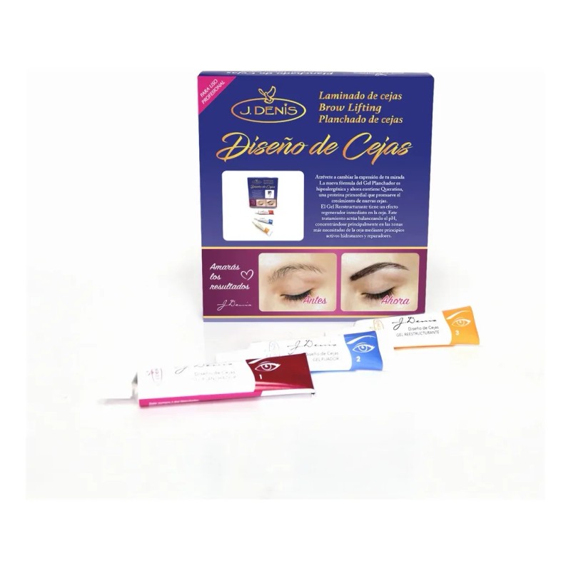 Kit Planchado Diseño De Cejas Profesional J Denis 10 Piezas