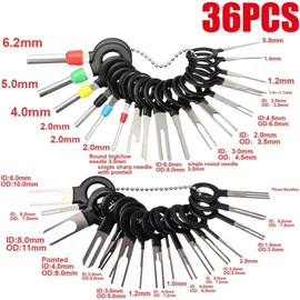 60pcs Terminal Removal Tool kit,Pins Terminals Puller Repair Removal Tools for Car Pin Extractor Electrical Wiring Crimp Connectors,Key Extractor Connector Depinning Tool Set (60pcs)