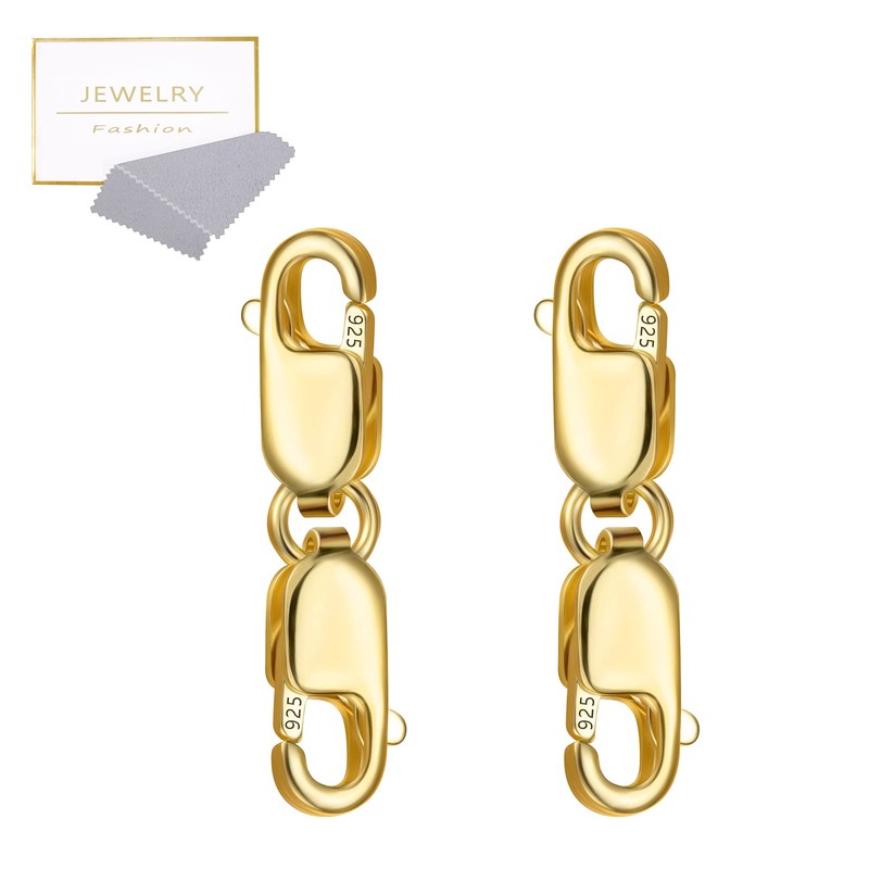 Bracelet Extender Gold Necklace Clasps and Closures 14K Gold Plated