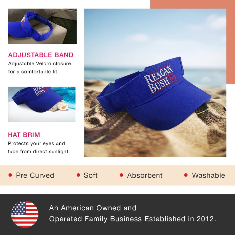 Funny chavo Mugs Visera solar ajustable unisex, Reagan Bush '84,