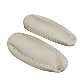 Zieichy 2Pcs Replacement Seat Armrest Cover Shale Light Tan Microfiber Leather Compatible with Chevy Tahoe Suburban Escalade Avalanche,Sierra,Yuko 2000-2006, Driver and Passenger Side
