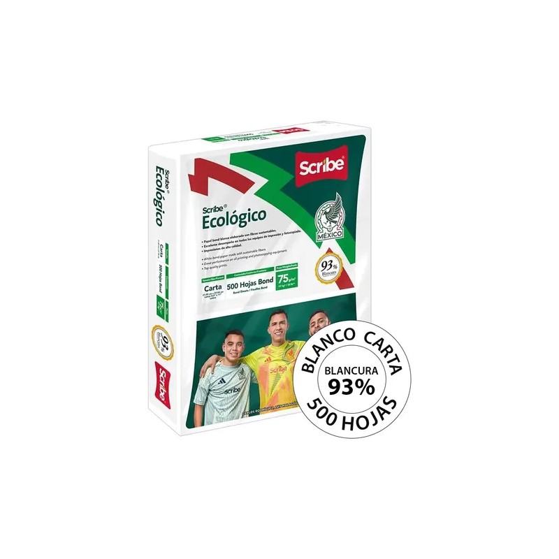 Papel Bond Scribe Ecologico Carta 75 gr - 500 Hojas
