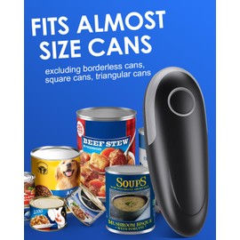 Electric Can Opener, One Touch Electric Tin Opener with Smooth Edgeand Without Hurting Hands, Safe to Use Kitchen Gadgets Automatic Can Opener for Seniors, Arthritis and Chef