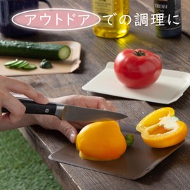 Astro 510-11 Sheet Cutting Board, Mini Size, Brown Type, Set of 3, Made in Japan, Antibacterial, Dishwasher Safe, Cutting Board with Sheet Border, Compact