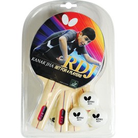 Butterfly RDJ Shakehand Table Tennis Racket Set - Recommended For Beginning Level Ping Pong Players - International Table Tennis Federation Approved.