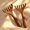 Wood Grain Gua Sha for Lymphatic Circulation, Hair, and Full Body Massage Hook Type 10ea