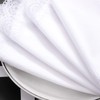 24 Pieces Ladies Handkerchief with Lace Pure White with Lace