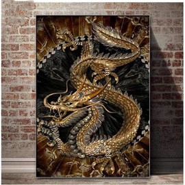 SYMON Cross Stitch Kits for Adults,Dragon,11CT Counted Printed Cross Stitch Kits,16 ×20 Inch