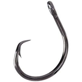 Mustad Demon Perfect Circle, in-Line, 3X Strong - Black Nickel-Size 6/0 - Pack of 25