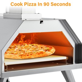 Pizza Ovens Wood Pellet 12" Portable Pizza Oven Outdoor, Stainless Steel Pizza Oven Cooking Pizza Maker for Charcoal Grill On Backyard Camping Party