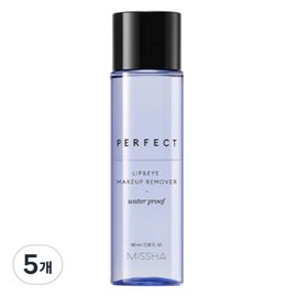 Missha Perfect Makeup Waterproof Lip & Eye Remover, 5 pieces, 100ml / 미샤 퍼펙트 메이크업 워터프루프 립 앤 아이 리무버, 5개, 100ml