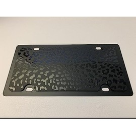Eurosport Daytona- Black Leopard Print Carbon Steel License Plate