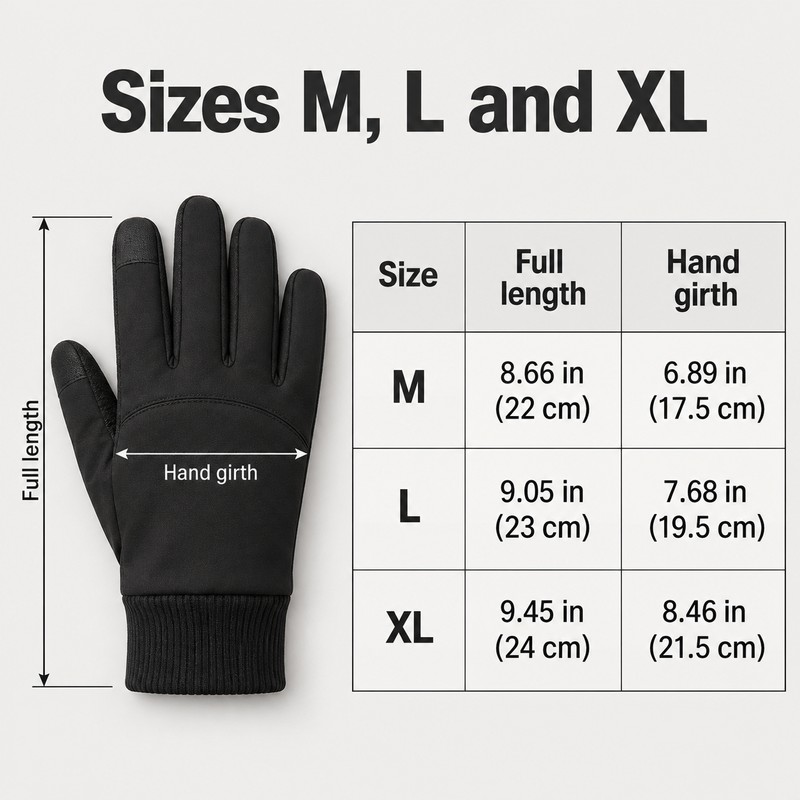 Touchscreen Winter Gloves for Men and Women – Thermal Windproof