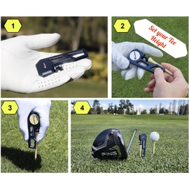 Teebot PRO - Precision Golf Tee Height Setup Tool for Consistent Tee Shots (Graphite Black)