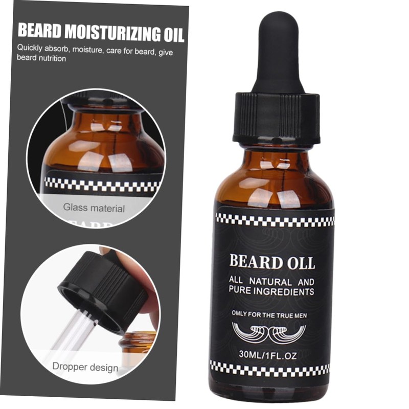 minkissy Beard 30ml Men's Essential Black Castor Relief Itching Smooth