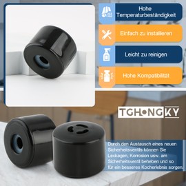 TGHongKy Pack of 2 Safety Valve Pressure Cookers for GM H DE Luxe Pressure Cooker Steam Valve for GM H Fry Pressure Cooker Accessories with Cleaning Brush and Dish Cloth XX