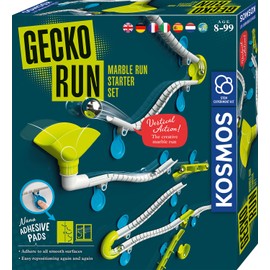 KOSMOS 617288 Gecko Run Starter Set, Starter Set, Expandable Marble Run for Children, Vertical Marble Run, Educational Toy and Construction Toy from 8 Years, Multilingual