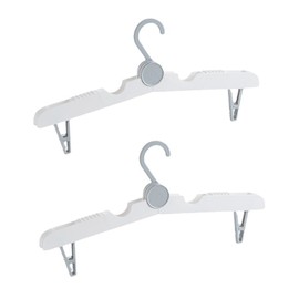 Chenshuo Portable with Clips Folding Clothes Hangers, Cruise Ship Essentials Portable Folding Clothes Hangers,Travel Accessories Foldable Clothes Drying Rack for Travel, 2 Pieces