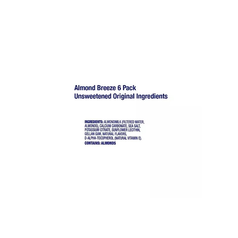 Almond Breeze Unsweetened Original Almond Milk, 6 pk./32 fl. oz.(NO
