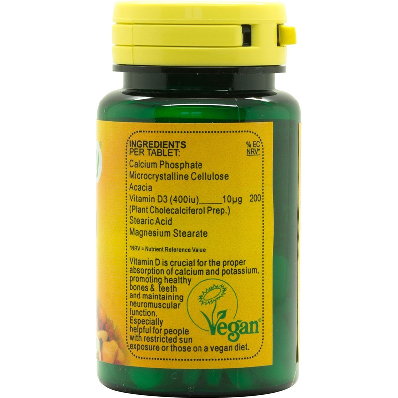Veganicity Vitamin D3 400iu (10µg) : Vitamin D General Health