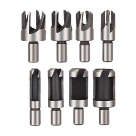 Rocaris 8pcs Wood Plug Cutter Drill Bit Set Straight and Tapered Taper Cutting Tool Cork Drill Bit Knife 6mm 10mm 13mm 16mm