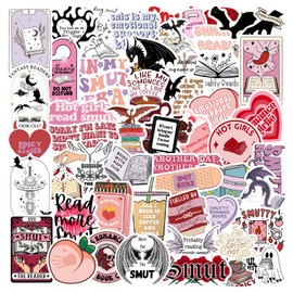 Funny Book Stickers for Kindle,Cute Bookish Vinyl Decals for Book Lover Teens and Adults Readers,Vinyl Waterproof Booktok Aesthetic Decorative for Laptop, Computer, Phone, Water Bottle
