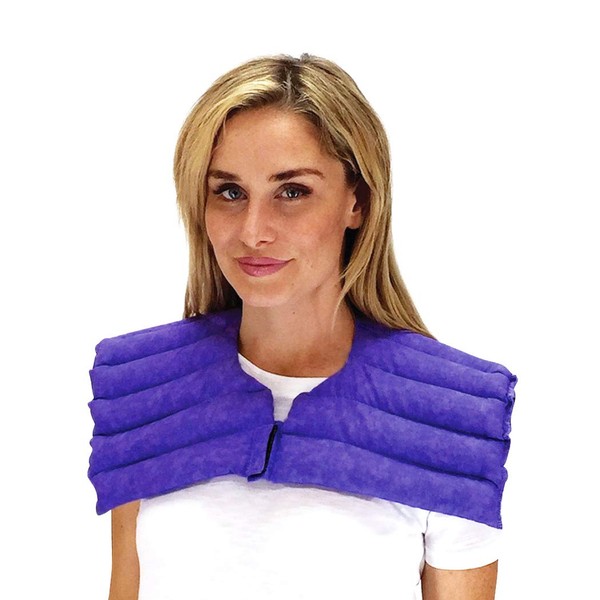 Nature Creation- Upper Body Wrap- Muscle Strain Relief - Heating Pad/Cold Pack- Hot and Cold Therapy (Purple Marble)