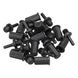 MECCANIXITY Speaker Grill Guides Plastic Black Dia 6mm for Speaker Parts Accessories Pack of 12