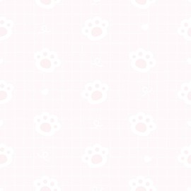 EPPKILY Pink Paw Print Wallpaper Peel and Stick Fun Cute Nursery Wallpaper Pink Cat Self Adhesive Removable Wall Stickers for Bedroom Kids Room Cabinets Countertop Decorative Contact Paper 17.5"x102"